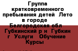 Группа кратковременного пребывания детей «Лето в городе» - Белгородская обл., Губкинский р-н, Губкин г. Услуги » Обучение. Курсы   